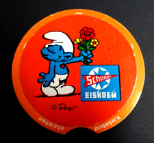 Sammel-Aufkleber Schöller Eiskrem Verliebter Schlumpf Herz Klebebild 70er Peyo