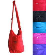 Umhängebeutel UNI-Farben Shopper Umhängetasche bag Beutel Freizeittasche