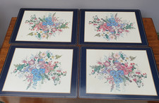 Tischset 4 Platzset Untersetzer Pimpernel Blumen & Vögel Tischunterlage Kork