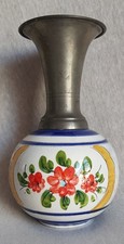WMF, seltene Vase, Hand geritzt, Hand bemalt, um 1970, gemarkt