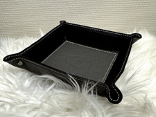 Leder Made in Italy Taschenleerer anthrazit - schwarz Lederschale Ablageschale