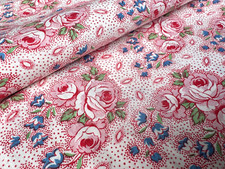 Traumhafte alte Nadeldruck Bettwäsche Rosen Motiv  3 teilig  um 1930/40