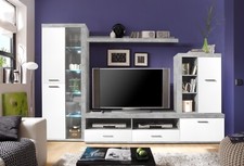 Wohnwand Beton Melamin /