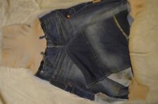 Hose Jeans Pumphose Upcycling Beige Blau gr.36, 38, 40, 42