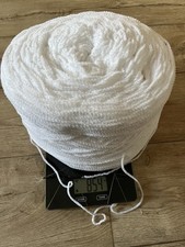 Chenille Baumwolle weis Bobbel 854  gr. Wolle Garn