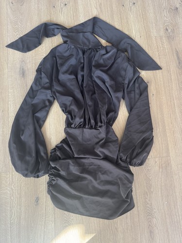 Kleid braun mit schleife - kleid,
