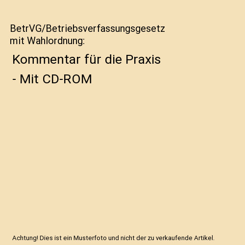 BetrVG/Betriebsverfassungsgese
