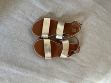 FitFlop Sandale Leder Farbe Gold Größe 41 wie NEU