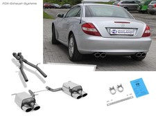  Duplex Komplettanlage ab Kat Mercedes SLK R171 3.0 3.5 2x115x85 oval schräg