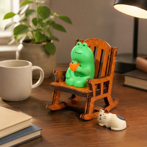 Frosch schaukelstuhl figur - frosch,