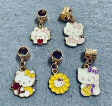 5 Charms Anhänger Hello Kitty basteln Modeschmuck Armband