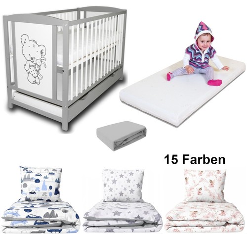 Babybett gitterbett grau - gitterbett,