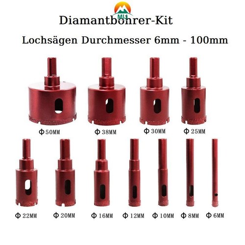 Diamant lochsäge 6mm - diamant-lochsäge, 6mm-100mm