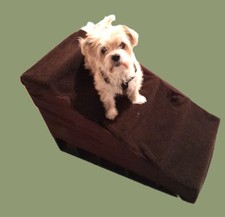 Hundetreppe Katzen Rampe zerlegbar Kunststoff flauschiger Stoff Bezug Geschenk