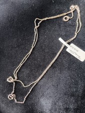 925er Thomas Sabo Kette, Doppelreihig - Silberkugeln als Absetzer, Charm Ösen