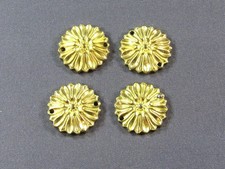 4 runde  Eckbeschlag Messing