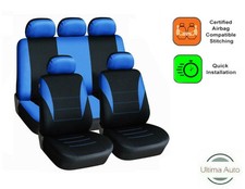9pc Full Blue Fabric Seat
