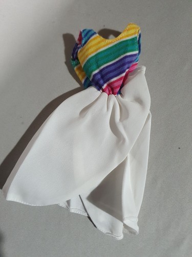 Kleid weiß bunt barbie - kleid,