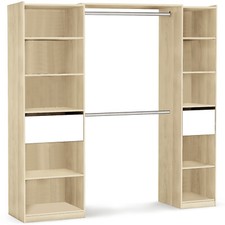 XXL Kleiderschrank #5077 EICHE begehbar offen Garderobe Schrank Regal Schublade
