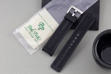 Paul Picot Kautschukarmband mit Stiftschließe Armband Bracelet Black 22mm / 20mm