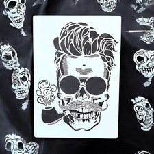 Totenkopf Schablone A4 Skull