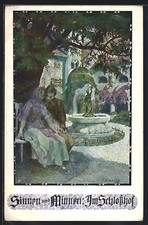 Künstler-AK Anton Marussig: Sinnen und Minnen: Am Schlosshof 
