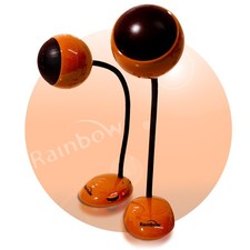 PC aktiv Boxen  RETRO look orange USB Stromversorgung Lautsprecher 3,5mm PCboxen