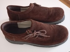 Herren Trachtenschuhe Haferlschuhe Lederschuhe Schuhe Wildleder Braun 46