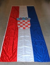 Flagge Fahne Kroatien Hochformat 400x150 cm Karabiner, Hohlsaum f.Auslegerstange