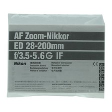 Nikon Af zoom nikkor ed 28-200mm  Bedienungsanleitung Gebrauchsanweisung