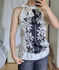 Neckholder Bluse 36 S Schwarz