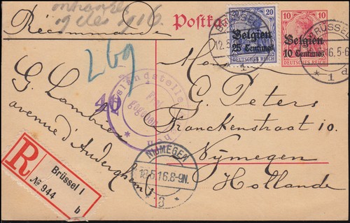 Belgien postkarte mit - belgien, 4