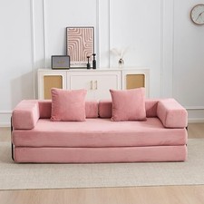 4-in-1-Futon-Klappbare Schlafsofa, 2 Sitzer Kombinierbares Sofa mit Klappmatr...