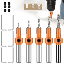 5 Stück Holzbohrer Set Senkbohrer 8mm Mit Tiefenanschlag