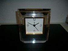 UHR TISCHUHR  ACRYL MESSING 23 X 20 X 5 CM SCHWERER AUSFÜHRUNG TOP ZUSTAND