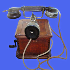 Kurbeltelefon burgunder unis - kurbeltelefon,