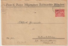 Dienstbrief München nach Untericklesheim Dienstmarke 27ya