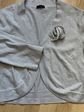 Festliches Bolero Jäckchen Glitzer Silbergrau Gr 48 Top