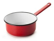 STIELKASSEROLLE rot PROMO Emaille Stieltopf Kochtopf emailliert Emailtopf 