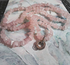 Thomas Sabo Charmkette Rosenquarz incl. Carrier ca 90 cm Bestzustand TS-OVP