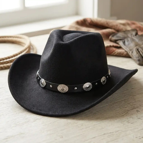 Damen cowboyhut schwarz - damen,