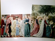 Arezzo. Chiesa di S. Francesco. Italien. 2 x Alte Ansichtskarte / Postkarte farb