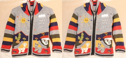 Kinder strickjacke grau - kinder,