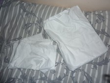 Bettwäsche Set NEU Bettbezug Bettlacken ohne Gummizug Baumwolle weiß 150 x 200