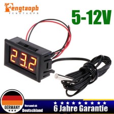 Digitalthermometer Mit Sonde LED Auto Temperatur Anzeige -50~110 °C DC 5-12V Rot