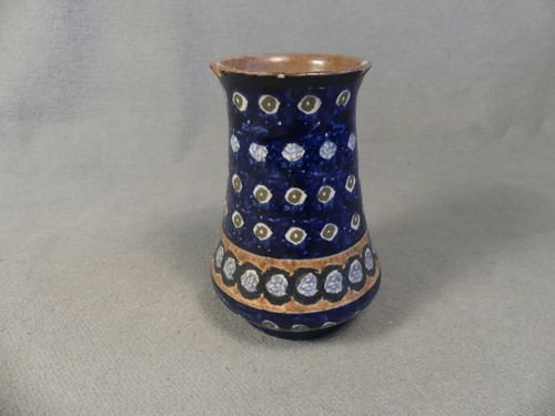 Kleine bunzlau vase pfauenauge - bunzlau,