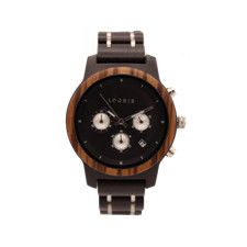 LOORIE Holzuhr Holz Armbanduhr Schwarz Braun Silber Hero neu Damen