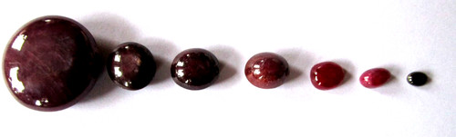 Stück rubin cabochons - stück, rubin-cabochons