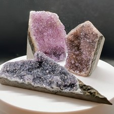 3er Set Amethyst Druse Uruguay