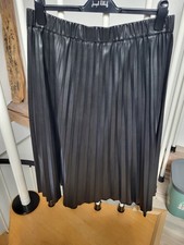 Kunstlederrock midi schwarz - midi,,
